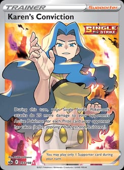 Karen's Conviction 193/198 Ultra Rare – Chilling Reign Pokémon card