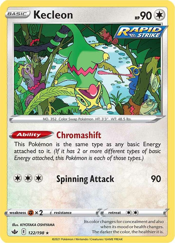 Kecleon 122/198 Chilling Reign Pokémon card