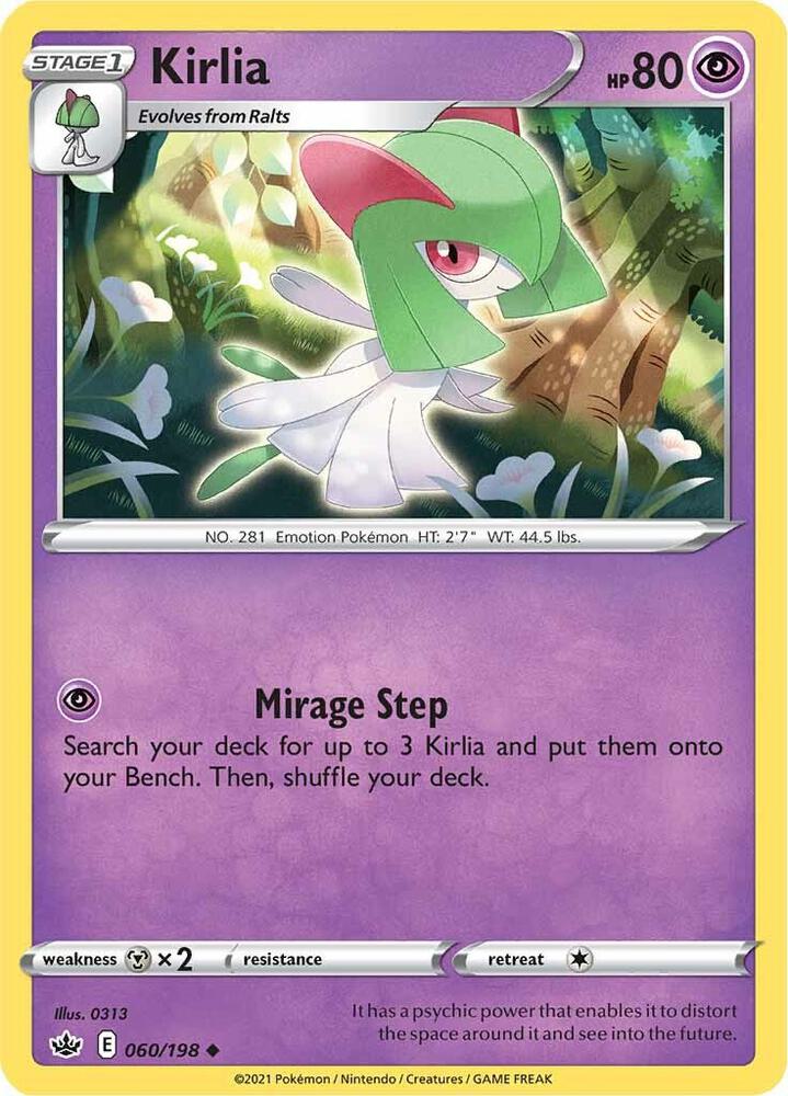 Kirlia 060/198 Chilling Reign Pokémon card