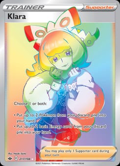 Klara 217/198 Secret Rare – Chilling Reign Pokémon card