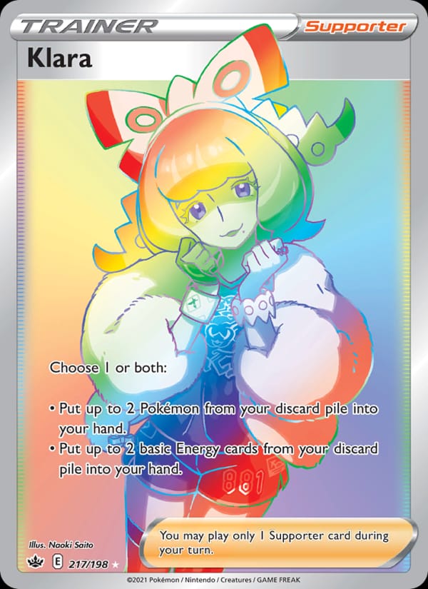 Klara 217/198 Chilling Reign Pokémon card