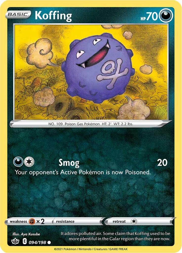 Koffing 094/198 Chilling Reign Pokémon card