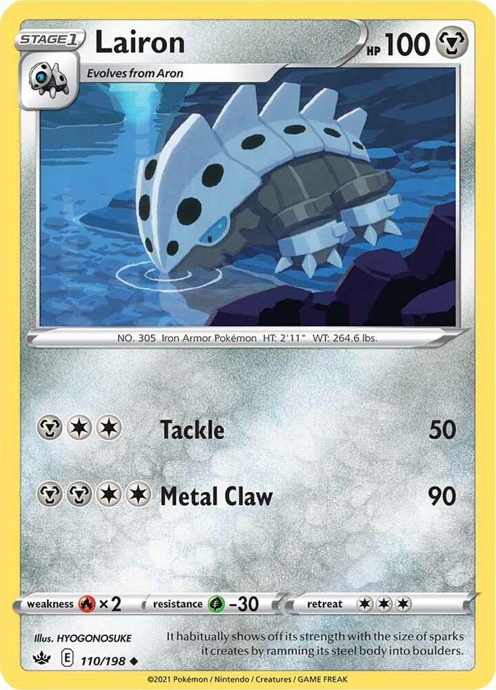 Lairon 110/198 Chilling Reign Pokémon card