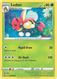 Ledian 005/198 Uncommon – Chilling Reign Pokémon card
