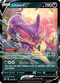 Liepard V 104/198 Ultra Rare – Chilling Reign Pokémon card