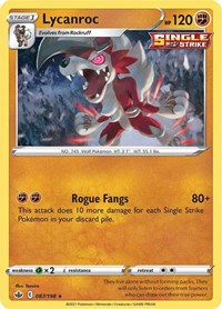 Lycanroc 087/198 Holo Rare – Chilling Reign Pokémon card