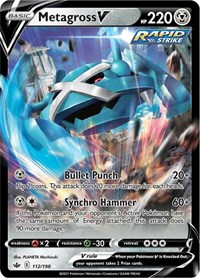 Metagross V 112/198 Ultra Rare – Chilling Reign Pokémon card