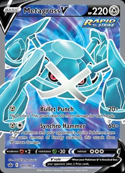 Metagross V 181/198 Ultra Rare – Chilling Reign Pokémon card