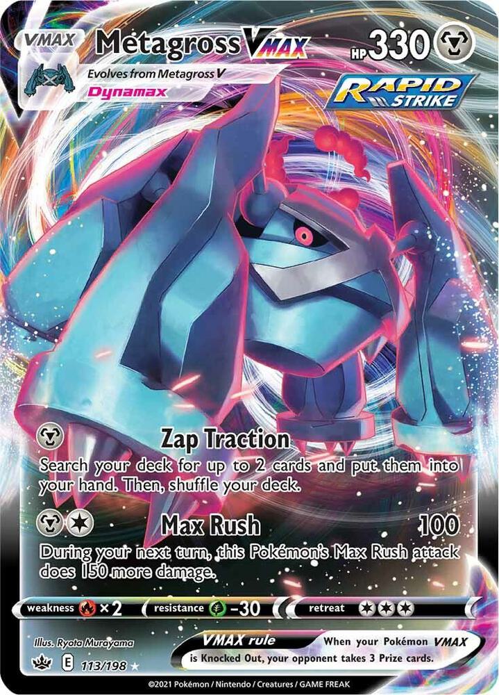Metagross VMAX 113/198 Chilling Reign Pokémon card