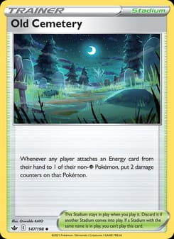 Old Cemetery 147/198 Uncommon – Chilling Reign Pokémon card