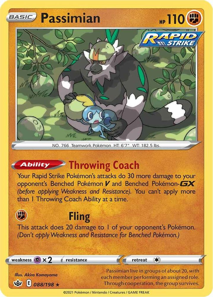 Passimian 088/198 Chilling Reign Pokémon card