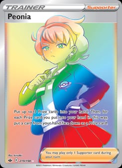 Peonia 219/198 Secret Rare – Chilling Reign Pokémon card