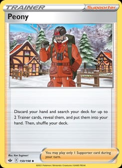 Peony 150/198 Uncommon – Chilling Reign Pokémon card