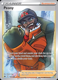 Peony 197/198 Ultra Rare – Chilling Reign Pokémon card