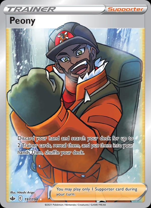 Peony 197/198 Chilling Reign Pokémon card