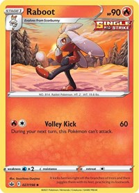 Raboot 027/198 Uncommon – Chilling Reign Pokémon card