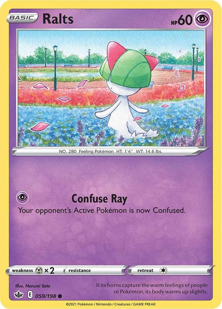Ralts 059/198 Chilling Reign Pokémon card