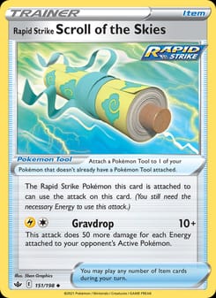Rapid Strike Scroll of the Skies 151/198 Uncommon – Chilling Reign Pokémon card