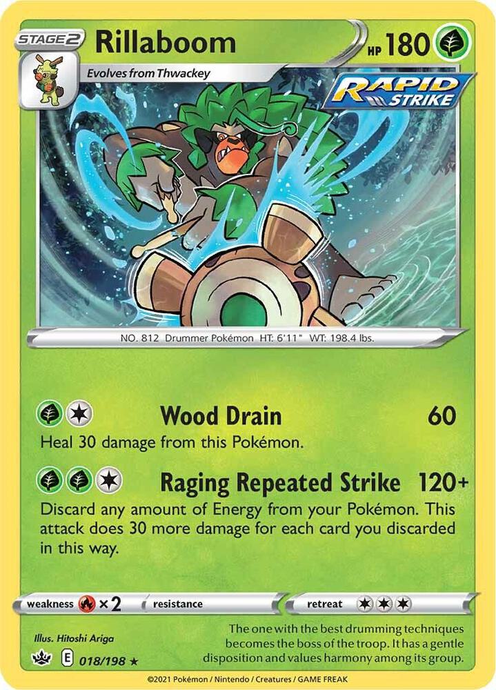 Rillaboom 018/198 Chilling Reign Pokémon card