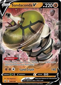 Sandaconda V 089/198 Ultra Rare – Chilling Reign Pokémon card