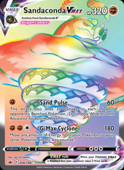 Sandaconda VMAX 206/198 Secret Rare – Chilling Reign Pokémon card