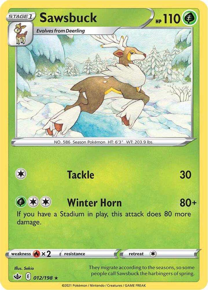 Sawsbuck 012/198 Chilling Reign Pokémon card
