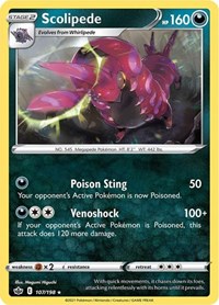 Scolipede 107/198 Rare – Chilling Reign Pokémon card