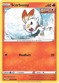 Scorbunny 026/198 Common – Chilling Reign Pokémon card