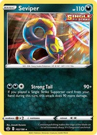 Seviper 102/198 Rare – Chilling Reign Pokémon card