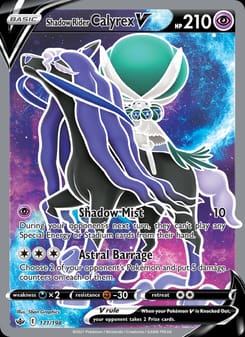 Shadow Rider Calyrex V 171/198 Ultra Rare – Chilling Reign Pokémon card