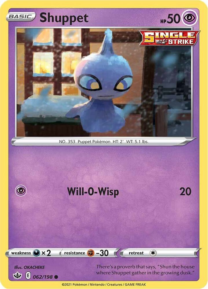Shuppet 062/198 Chilling Reign Pokémon card