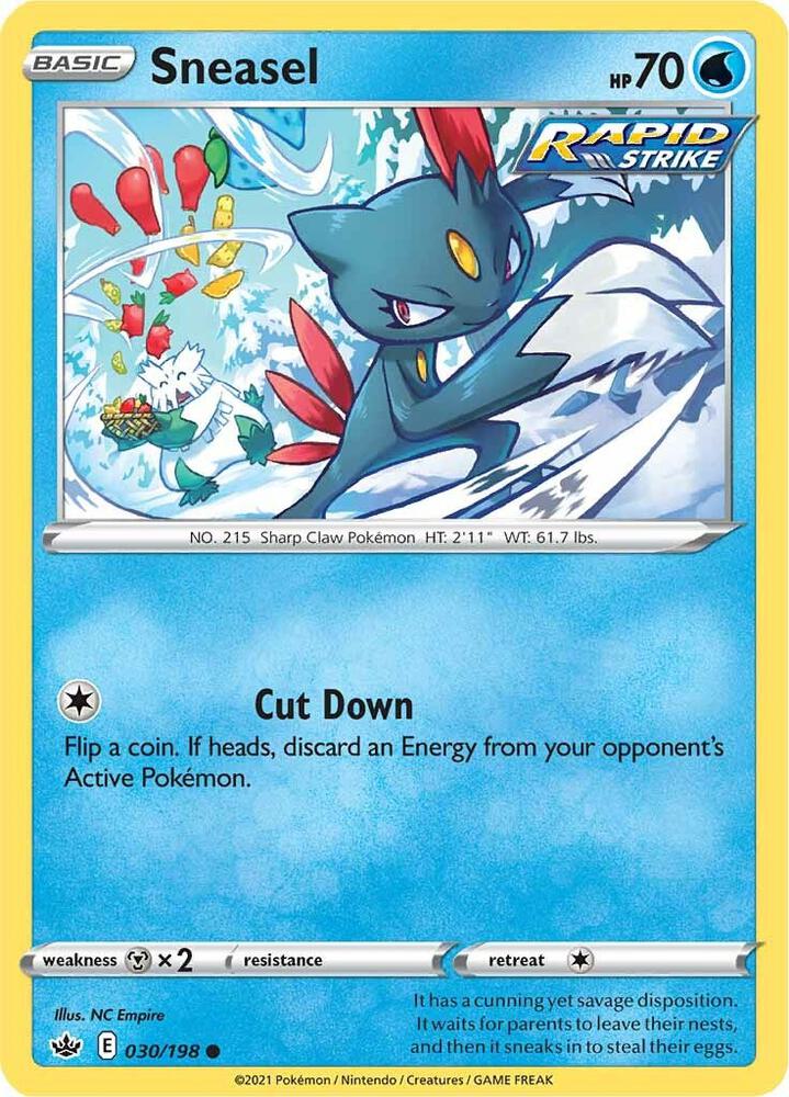 Sneasel 030/198 Chilling Reign Pokémon card