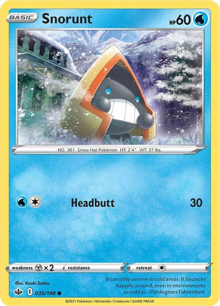 Snorunt 035/198 Chilling Reign Pokémon card