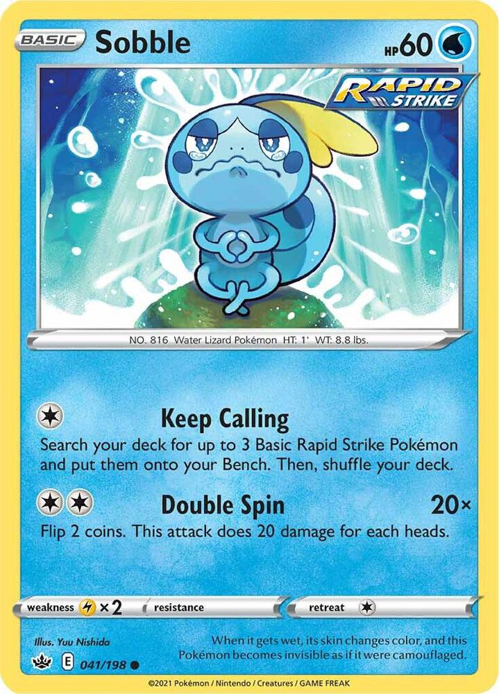 Sobble 041/198 Chilling Reign Pokémon card