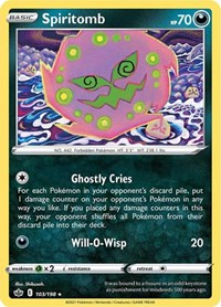Spiritomb 103/198 Rare – Chilling Reign Pokémon card