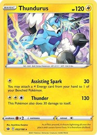 Thundurus 052/198 Holo Rare – Chilling Reign Pokémon card