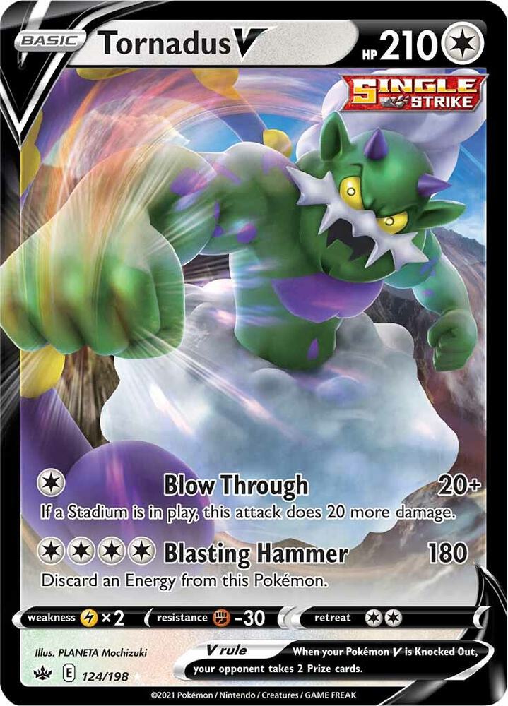 Tornadus V 124/198 Chilling Reign Pokémon card