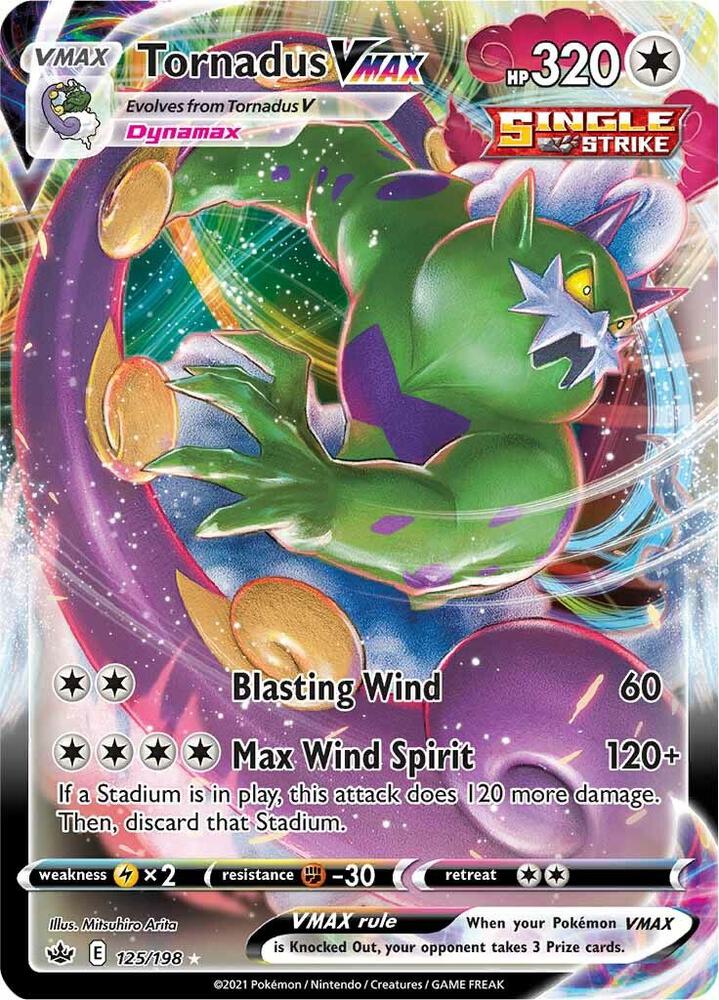 Tornadus VMAX 125/198 Chilling Reign Pokémon card