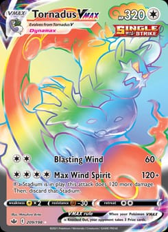 Tornadus VMAX 209/198 Secret Rare – Chilling Reign Pokémon card