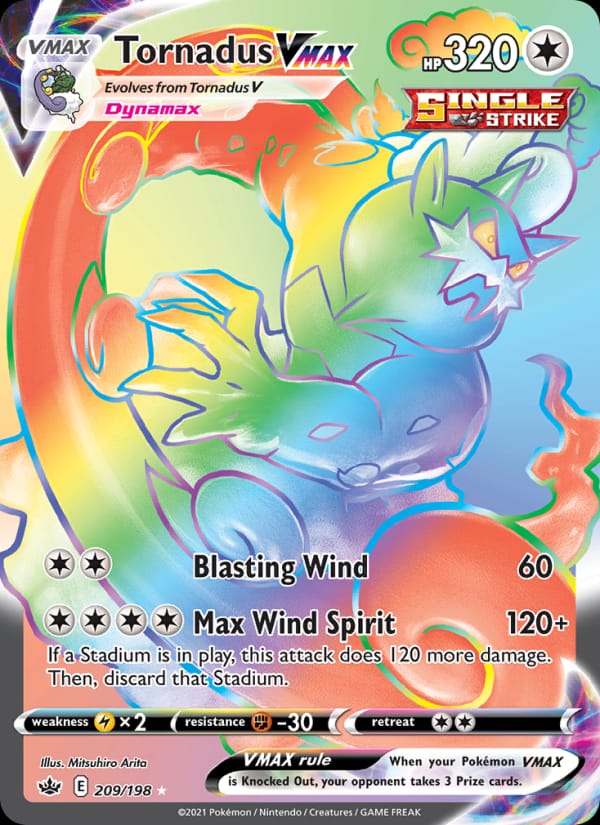 Tornadus VMAX 209/198 Chilling Reign Pokémon card