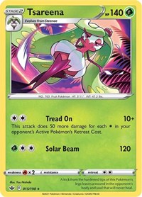 Tsareena 015/198 Rare – Chilling Reign Pokémon card