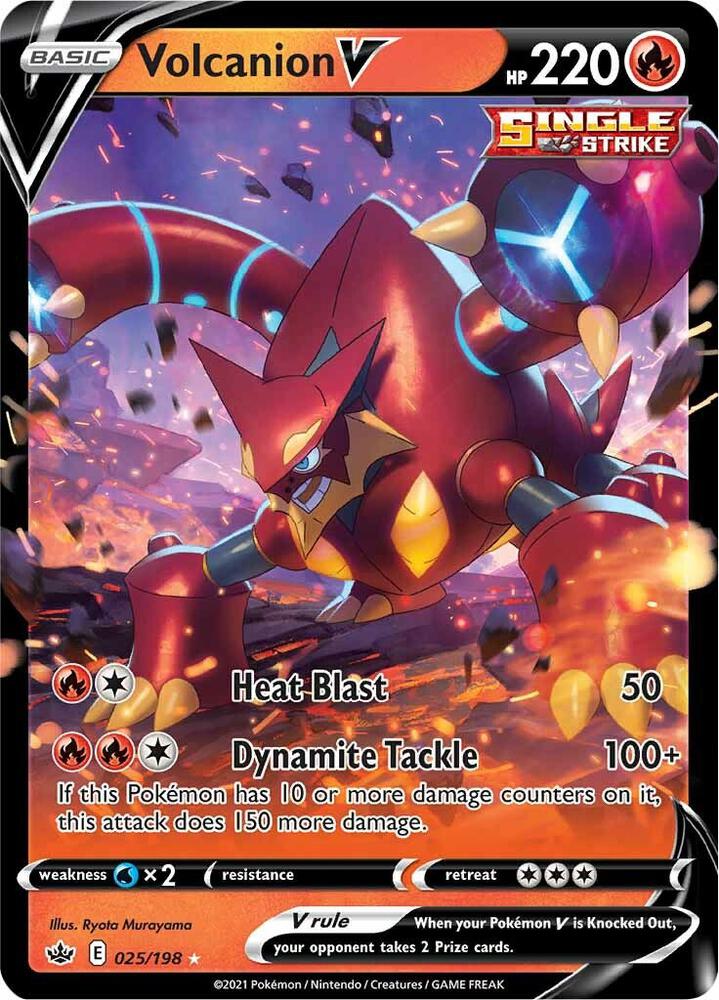 Volcanion V 025/198 Chilling Reign Pokémon card