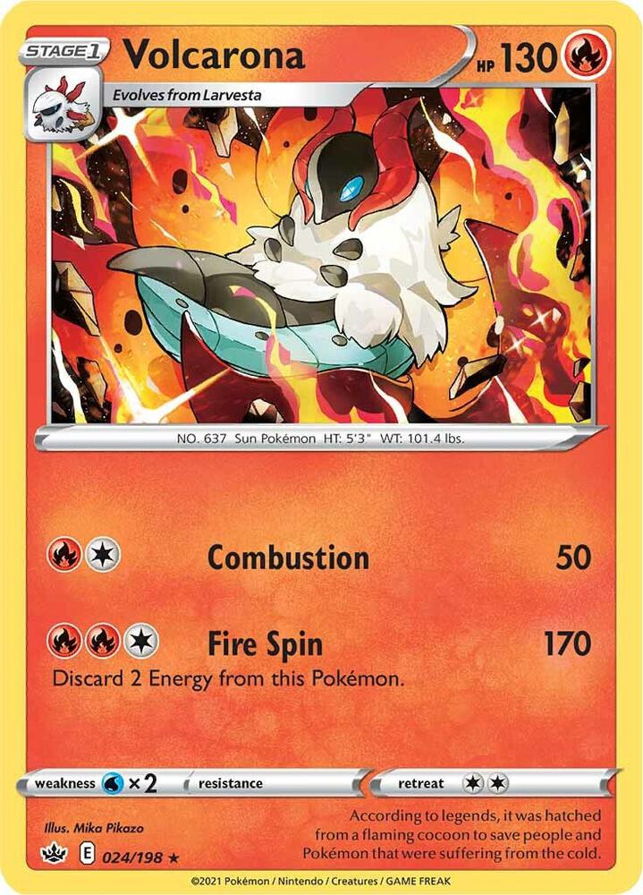 Volcarona 024/198 Chilling Reign Pokémon card