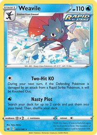 Weavile 031/198 Holo Rare – Chilling Reign Pokémon card