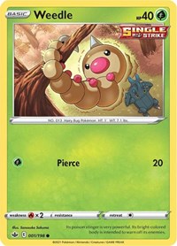 Weedle 001/198 Common – Chilling Reign Pokémon card