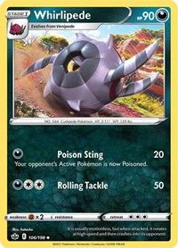 Whirlipede 106/198 Uncommon – Chilling Reign Pokémon card