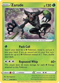 Zarude 019/198 Holo Rare – Chilling Reign Pokémon card