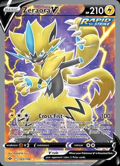 Zeraora V 165/198 Ultra Rare – Chilling Reign Pokémon card