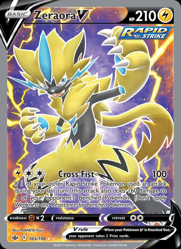 Zeraora V 165/198 Chilling Reign Pokémon card