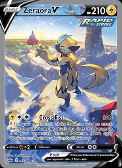 Zeraora V 166/198 Ultra Rare – Chilling Reign Pokémon card